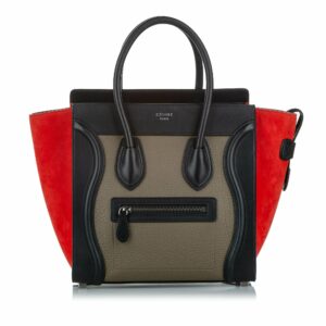 Celine Micro Luggage Tricolor Leather Handbag (SHG-20687)