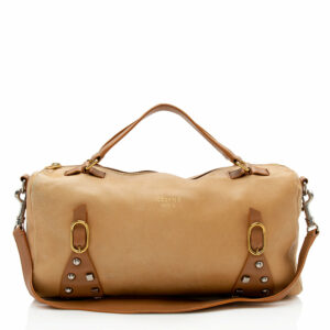 Celine Studded Leather Satchel (SHF-12645)
