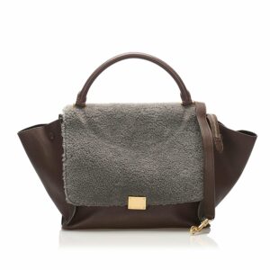 Celine Trapeze Leather Satchel (SHG-11294)