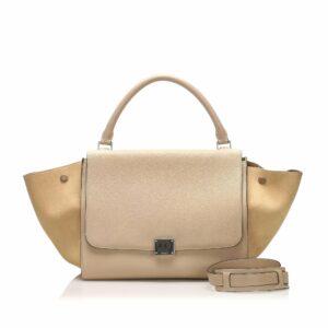 Celine Trapeze Leather Satchel (SHG-12346)
