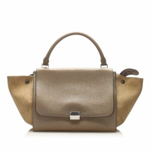Celine Trapeze Leather Satchel (SHG-15569)