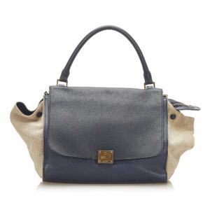 Celine Trapeze Leather Satchel (SHG-18563)