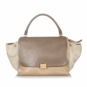 Celine Trapeze Leather Satchel (SHG-20509)