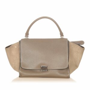 Celine Trapeze Leather Satchel (SHG-20669)