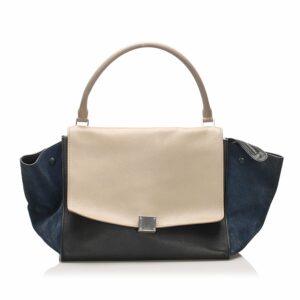 Celine Trapeze Tricolor Leather Handbag (SHG-11297)