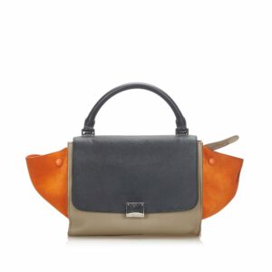 Celine Trapeze Tricolor Leather Satchel (SHG-18124)