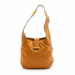 Celine Vintage Leather Horsebit Shoulder Bag (SHF-12074)