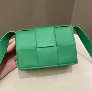 Bottega Veneta Cassette Mini Crossbody Bag Parakeet Nappa Leather