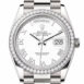  Day-Date 36 White Dial Diamond Bezel Platinum President Watch 128349RBR