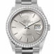  Day-Date 36 Silver Dial Diamond Bezel White gold President Watch 128349RBR