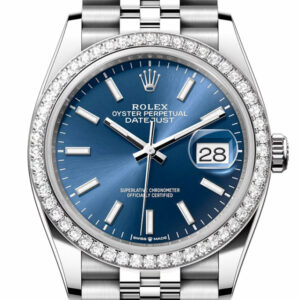 Datejust 36 Blue Dial Diamond Bezel Jubilee Watch 126284RBR 126284RBR-0009