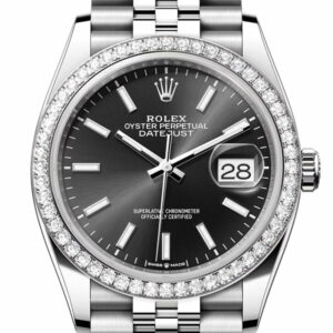 Datejust 36 Black Dial Diamond Bezel Jubilee Watch 126284RBR 126284RBR-0007