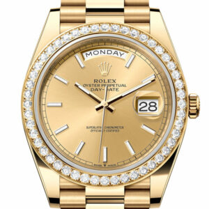  Day-Date 40 Champagne Dial Yellow Gold President Men's Watch 228348RBR