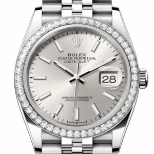 Datejust 36 Silver Dial Diamond Bezel Jubilee Watch 126284RBR 126284RBR-0005