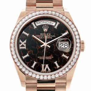 Day-Date 36 Eisenkiesel Dial Diamond Bezel 18K Everose Gold President Watch 128345RBR