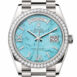  Day-Date 36 Turquoise Diamond Dial Diamond Bezel White Gold President Watch 128349RBR