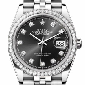 Datejust 36 Black Diamond Dial Diamond Bezel Jubilee Watch 126284RBR 126284RBR-0019