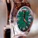  Day-Date 36 Aventurine Diamond Dial Fluted Bezel 18K Everose gold President Watch 128235