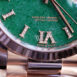  Day-Date 36 Aventurine Diamond Dial Fluted Bezel 18K Everose gold President Watch 128235