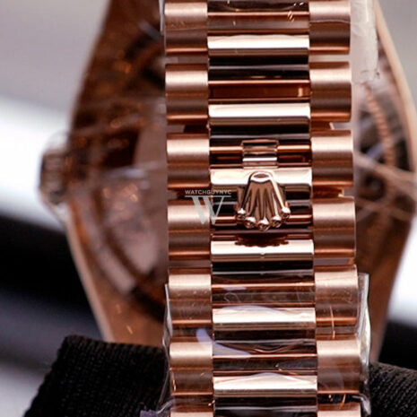  Day-Date 36 Aventurine Diamond Dial Fluted Bezel 18K Everose gold President Watch 128235