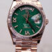  Day-Date 36 Aventurine Diamond Dial Fluted Bezel 18K Everose gold President Watch 128235