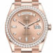  Day-Date 36 Rosé Colour Dial Diamond Bezel 18K Everose Gold President Watch 128345RBR