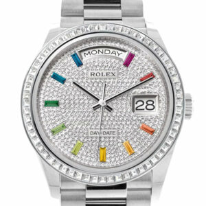 Day-Date 36 Diamond Paved Dial Diamond Bezel Platinum President Watch 128396TBR