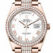  Day-Date 36 White Dial Diamond Bezel Everose Gold Diamond President Watch 128345RBR