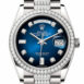  Day-Date 36 Blue ombré Diamond Dial Diamond Bezel White Gold Diamond President Watch 128349RBR