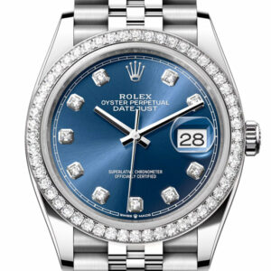 Datejust 36 Blue Diamond Dial Diamond Bezel Jubilee Watch 126284RBR 126284RBR-0029