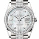  Day-Date 36 Mother of Pearl Diamond Dial Diamond Bezel White Gold Diamond President Watch 128349RBR
