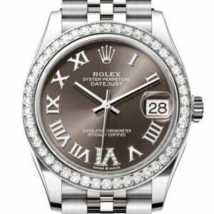 Datejust 31 Dark Grey Roman Diamond Dial Jubilee Ladies Watch 278384RBR 278384RBR-0032