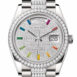  Day-Date 36 Diamond Paved Diamond Dial Diamond Bezel White Gold Diamond President Watch 128349RBR