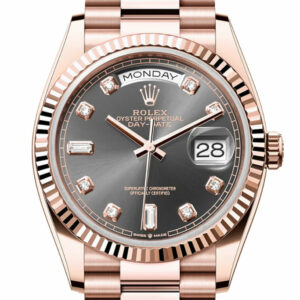  Day-Date 36 Slate Dial Fluted Bezel 18K Everose gold President Watch 128235