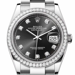 Datejust 36 Black Diamond Dial Diamond Bezel Watch 126284RBR 126284RBR-0020