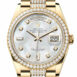  Day-Date 36 Dark Mother-of-Pearl Diamond Dial Gold Diamond Bezel Watch 128348RBR-0019 128348RBR