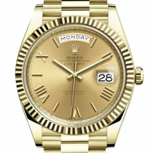 Day-Date 40 Champagne Roman Dial 18K Yellow Gold President Automatic Men's Watch 228238