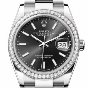 Datejust 36 Black Diamond Dial Diamond Bezel Watch 126284RBR 126284RBR-0022
