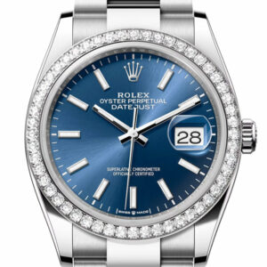 Datejust 36 Blue Dial Diamond Bezel Watch 126284RBR 126284RBR-0010