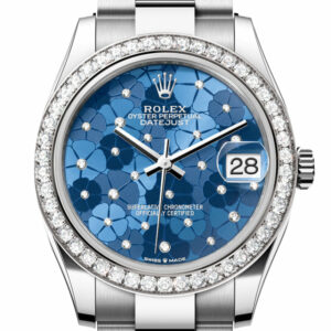 Datejust 31 Blue Floral Motif Diamond Dial Ladies Watch 278384RBR 278384RBR-0039