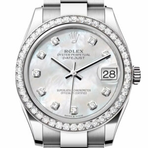 Datejust 31 White Mother Of Pearl Diamond Dial Ladies Watch 278384RBR 278384RBR-0007