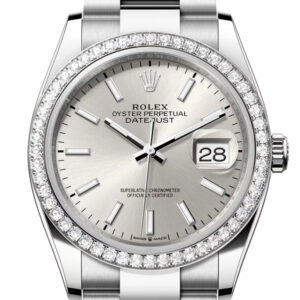 Datejust 36 Silver Dial Diamond Bezel Watch 126284RBR 126284RBR-0006