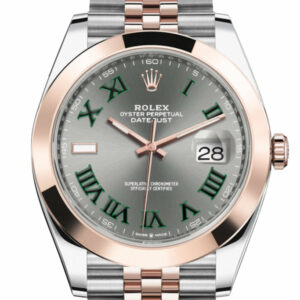 Datejust 41 Slate Dial Steel and 18K Rose Gold Men's Watch 126301