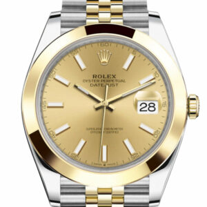  Datejust 41 Champagne Dial Steel and 18K Yellow Gold Jubilee Men's Watch 126303