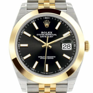  Datejust 41 Black Dial Steel and 18K Yellow Gold Jubilee Men's Watch 126303