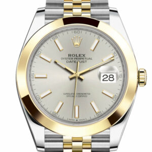  Datejust 41 Silver Dial Steel and 18K Yellow Gold Jubilee Men's Watch 126303