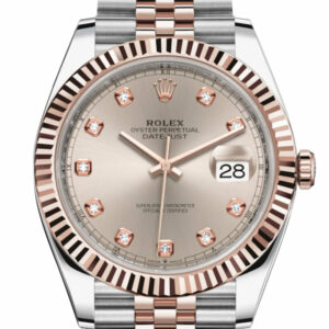 Datejust 41 Sundust Diamond Dial 18K Rose Gold Men's Watch 126331