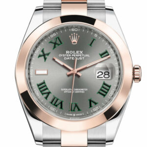 Datejust 41 Slate Dial Steel and 18K Rose Gold Men's Watch 126301