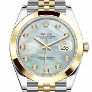 Datejust 41 Mother-of-pearl set with Diamonds Dial 18k Yellow Gold Jubilee Mens Watch 126303