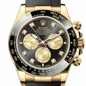  Daytona 40 Black Golden Diamond Dial Yellow Gold Mens Watch 126518LN